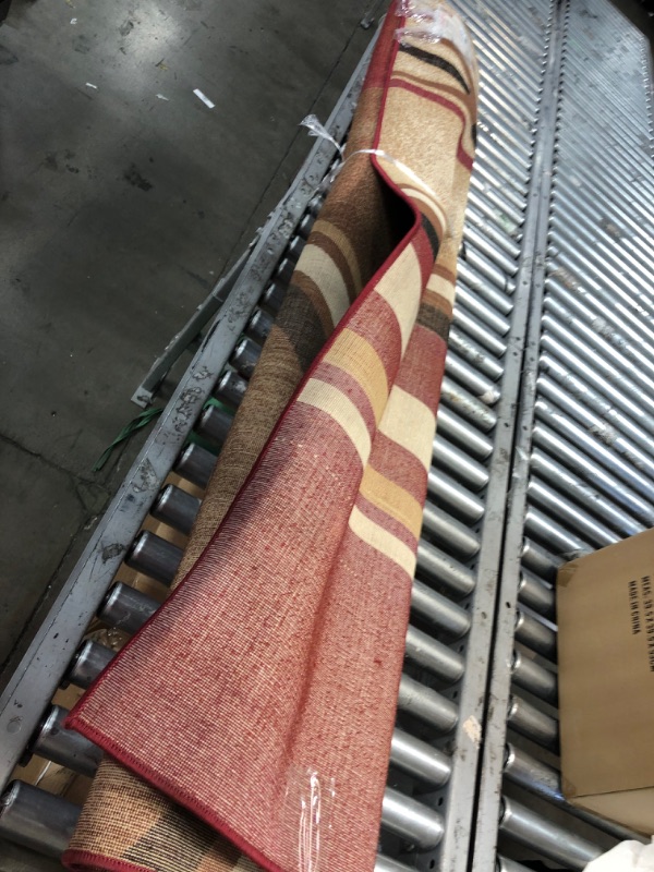 Photo 3 of **USED**
Well Woven Barclay Arcs & Shapes Red Modern Geometric Area Rug (6'7" x 9'6")