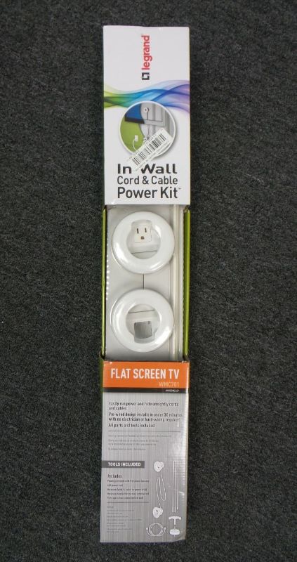 Photo 1 of Legrand In-Wall Wiremold Cord & Cable Power Kit WMC701 White