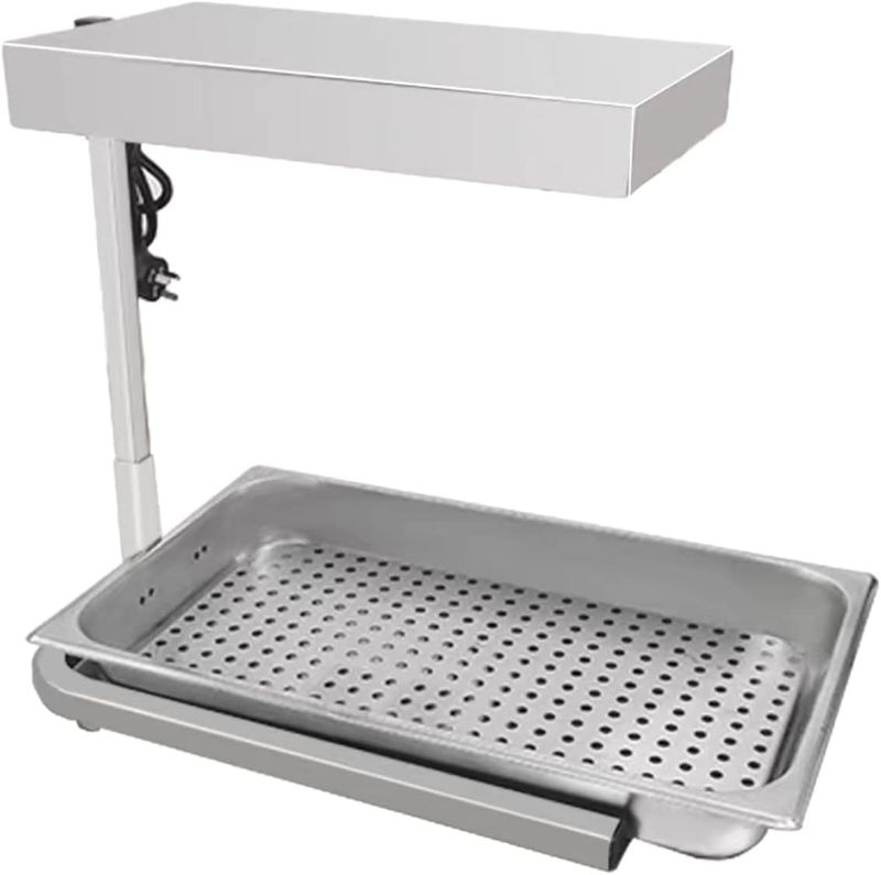 Photo 1 of *Missing Tray/Tested-Powers On* Commercial French Fry Warmer with Fixed Stand Food Heat Lamp Countertop Dump Station

