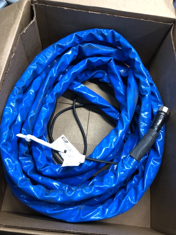 Photo 2 of *Used/Unable To Test* Camco Heated Drinking Water Hose, - 20° F, 50-Foot, 5/8-Inch ID (22912-A) 50' Cold Weather (Freeze Protection to - 20?F) Frustration-Free Packaging