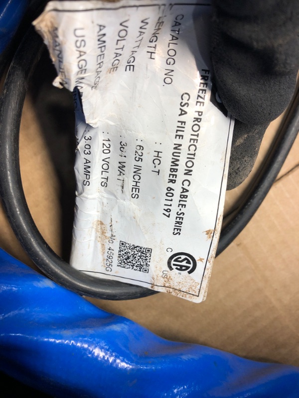 Photo 4 of *Used/Unable To Test* Camco Heated Drinking Water Hose, - 20° F, 50-Foot, 5/8-Inch ID (22912-A) 50' Cold Weather (Freeze Protection to - 20?F) Frustration-Free Packaging