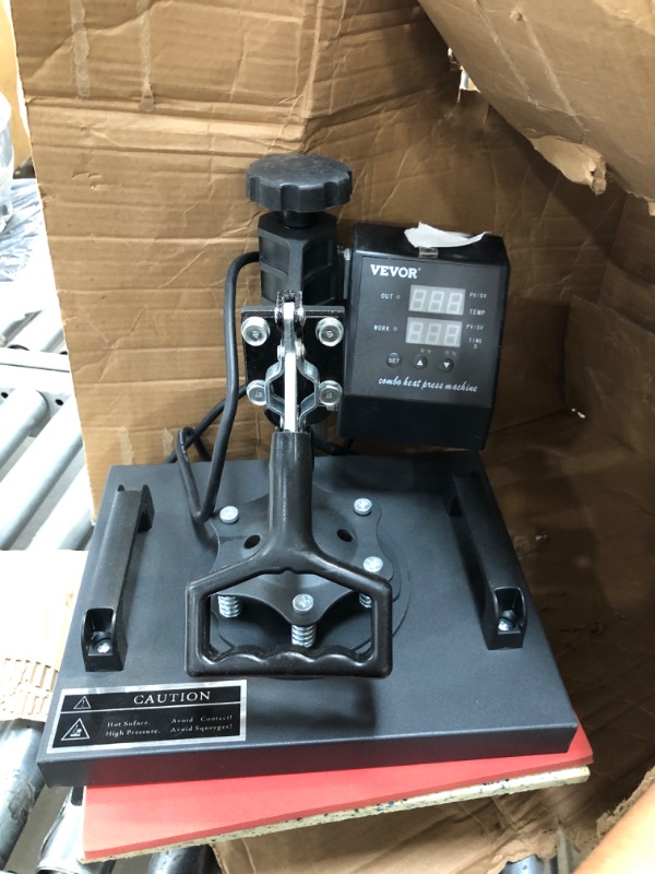 Photo 2 of *FOR PARTS ONLY* VEVOR Heat Press, Clamshell 12x10in Sublimation Transfer Printer, Digital Precise LCD Control Printing