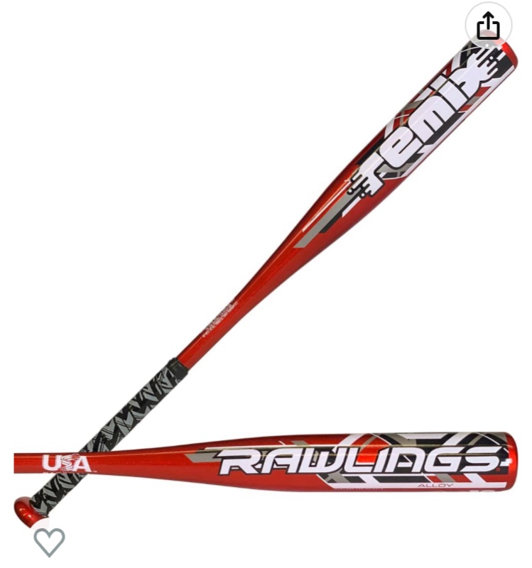 Photo 1 of **BENT AT THE MIDDLE**Rawlings | Remix USA Baseball Bat | -10 | 1 Pc. Aluminum | 2 1/4 Barrel