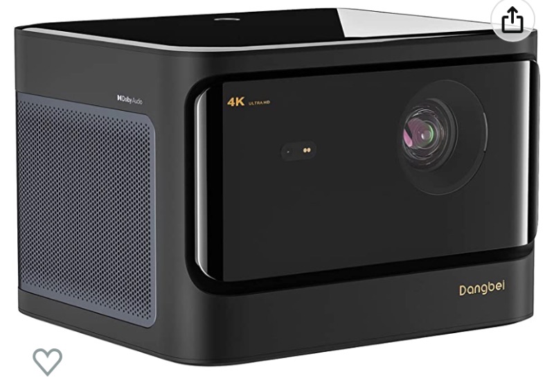Photo 1 of **DAMAGE CRACK SEE PHOTOS** Dangbei Mars Pro 4K Projector, 3200 ANSI Lumens DLP Projector with Android 4GB+128G, 2 * 10W HiFi Speakers, Auto Keystone Auto Focus HDR10 Home Theater