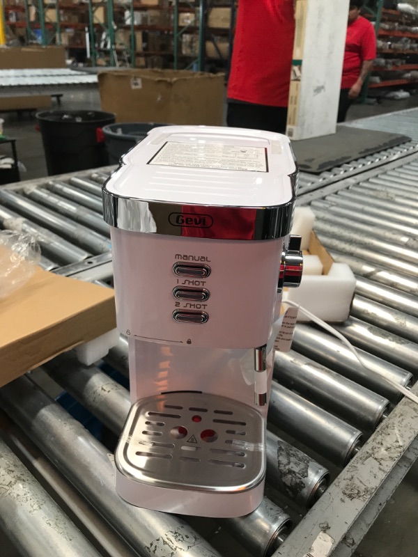 Photo 2 of (PARTS ONLY)Gevi Espresso Machine 20 Bar Fast Heating Automatic White Espresso Machine with Milk Frother Cappuccino Maker for Espresso, Latte, Macchiato, 1.2L Water Tank, 1350W, White