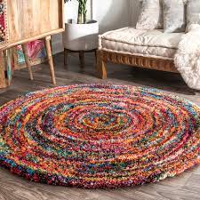 Photo 1 of  nuLOOM Ardelle Swirl Shag Area Rug, 5' 3" Round, Multi
