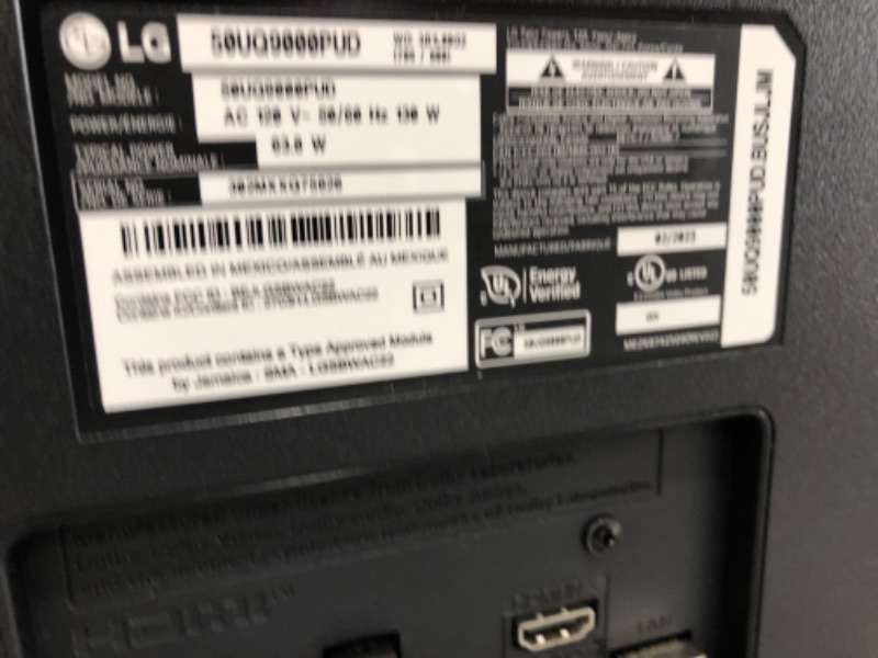 Photo 1 of LG 50-Inch Class UQ9000 Series Alexa Built-in 4K Smart TV (3840 x 2160), 60Hz Refresh Rate, AI-Powered 4K, Cloud Gaming (50UQ9000PUD, 2022) 50 inch TV Only