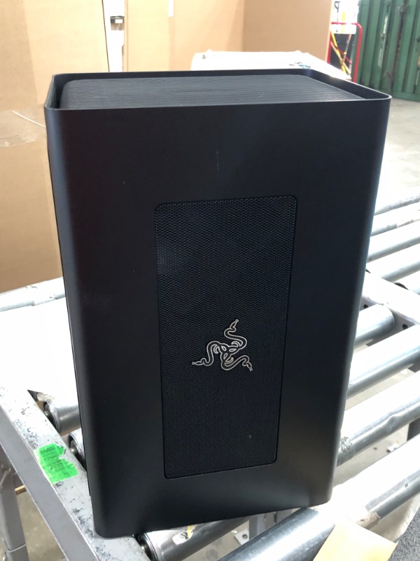 Photo 2 of Razer Core X Chroma Aluminum External GPU Enclosure (eGPU): Compatible with Windows & MacOS Thunderbolt 3 Laptops, NVIDIA /AMD PCIe Support, 700W PSU, 4x USB 3.1, 1x Gbit Ethernet, Chroma RGB, Black Classic Black Core X Chroma eGPU