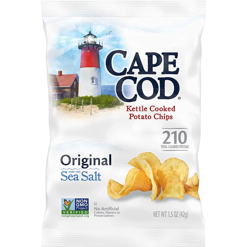 Photo 1 of **expired may 2023**
Cape Cod Potato Chips, Original Kettle Cooked Chips, Snack Bags 1.5 Oz (56 count)
