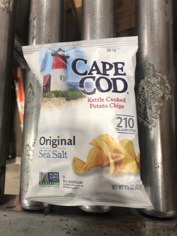 Photo 2 of **expired may 2023**
Cape Cod Potato Chips, Original Kettle Cooked Chips, Snack Bags 1.5 Oz (56 count)
