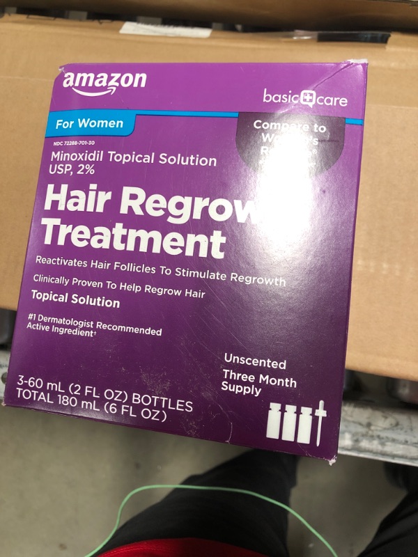 Photo 2 of Amazon Basic Care Minoxidil Topical Solution USP, 2% Hair Regrowth Treatment for Women
