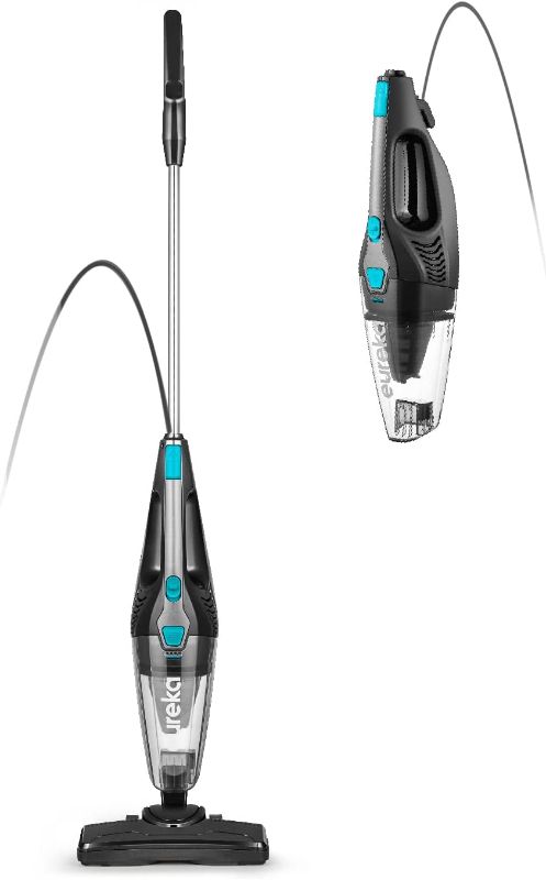 Photo 1 of **** missing attachments ***
Eureka Home Lightweight Stick Vacuum Cleaner, Powerful Suction Corded Multi-Surfaces, 3-in-1 Handheld Vac, Blaze Blue
