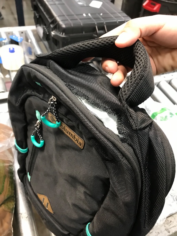 Photo 8 of **DAMAGED**Columbia Carson Pass Backpack Diaper Bag - Black Large Diaper Bag with Multiple Organizer Pockets and Thermal Bottle Pocket with Therma-Flect Radiant Barrier
**TORN AT THE TOP**