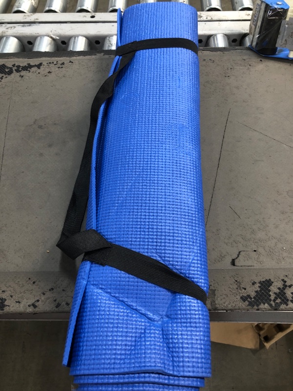 Photo 2 of 
Mind Reader YOGAPVC-BLK All Purpose Extra Thick Yoga Fitness & Exercise Mats with Carrying Strap, High Density Anti-Tear
Color:Blue