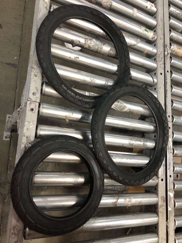 Photo 1 of **minor wrinkle**
Steerling Tire Co Two 16" x 1.75 R and One 12.5" x 2.25 F Wheel Replacement Tires for BOB Revolution SE/Pro/Flex Strollers & Stroller Strides - The Perfect BOB Stroller Tire Replacement Set - 3 Pack
