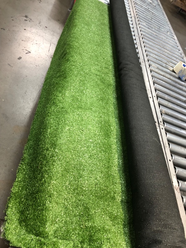 Photo 2 of · Petgrow · Artificial Grass Turf Lawn 7FTX12FT,Economy Indoor Outdoor Synthetic Grass Mat 0.4inch Plie Height, Backyard Patio Garden Balcony Rug, Rubber Backing/Drainage Holes  