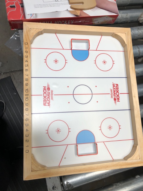 Photo 3 of **DAMAGED AND INCOMPLETE**GoSports Magna Ball Tabletop Board Game - Fast-Paced Magnet Game for Kids & Adults, Choose Between Magna, Soccer, and Hockey Games Magna Hockey
**BROKEN LEG, MISSING OTHER LEG**