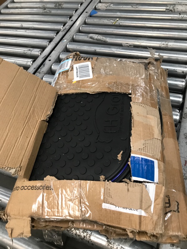 Photo 1 of Automotive Floor Mats Blue Climaproof for All Weather Protection Universal Fit Heavy Duty Rubber fits Most Cars, SUVs, and Trucks (Full Set Trim to Fit) FH Group F11500BLUE