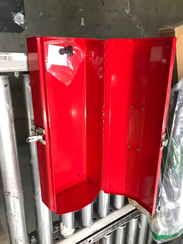 Photo 1 of BIG RED ATB212 Torin 19" Hip Roof Style Portable Steel Tool Box with Metal Latch Closure and Removable Storage Tray, Red