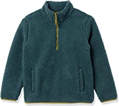 Photo 1 of Amazon Essentials Boys and Toddlers' Polar Fleece Lined Sherpa Quarter-Zip Jacket, L
