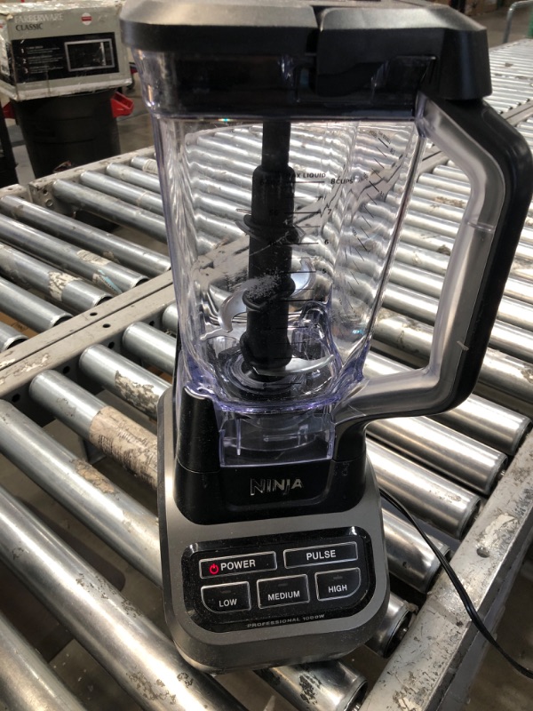 Photo 2 of **USED/MINOR DAMAGE**  Ninja BL610 Professional 72 Oz Countertop Blender with 1000-Watt Base and Total Crushing Technology for Smoothies, Ice and Frozen Fruit, Black, 9.5 in L x 7.5 in W x 17 in H 