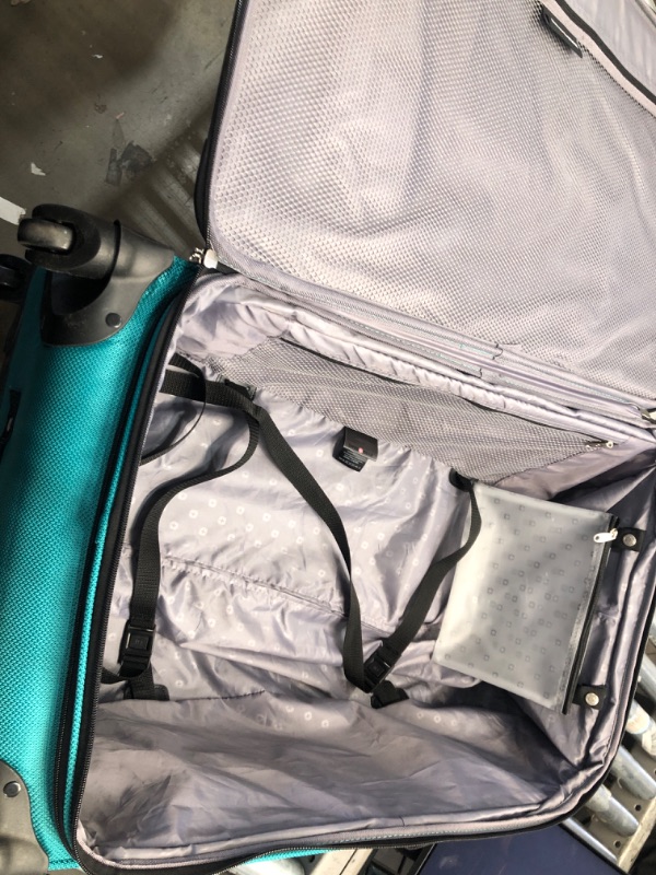 Photo 4 of **USED**   SwissGear Sion Softside Expandable Roller Luggage, Teal, Checked-Large 29-Inch Checked-Large 29-Inch Teal