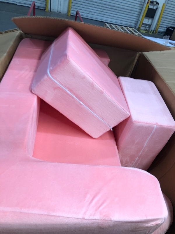 Photo 2 of **USED**   Milliard Kids Couch - Modular Kids Sofa for Toddler and Baby (Pink)