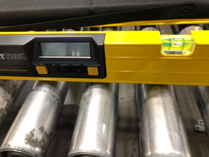 Photo 4 of **NEW**  M-D Building Products 92325 48-Inch Smart Tool Digital Level with Carrying Case,Yellow powder coat rail and matte black module