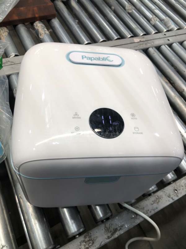 Photo 2 of **USED**  Papablic 4-in-1 UV Light Sanitizer | UV Sterilizer and Dryer Pro | UV Sterilizer Box with Dual UV-C Lamps for Babies & Whole Family | Large Capacity | Touch Control