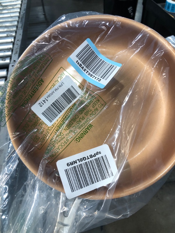 Photo 2 of **USED/MINOR WEAR***   Gotham Steel Nonstick Frying Pan - 11 Inch Ceramic Frying Pans Nonstick Pan Skillets Nonstick Non Stick Pan Cooking Pan Fry Pan Skillet Large Frying Pan Non Sticking Pan – Dishwasher Safe 11" Brown