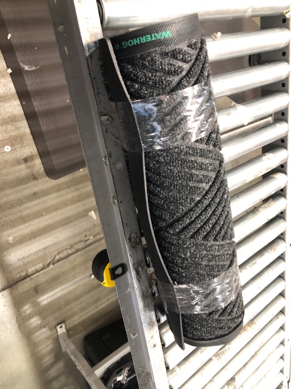 Photo 1 of **USED**  WaterHog Eco Commercial-Grade Entrance Mat, Indoor/Outdoor Black Smoke Floor Mat 3' Length x 2' Width, Black Smoke by M+A Matting - 2295700023 Black Smoke "3' Length x 2' Width" Striped