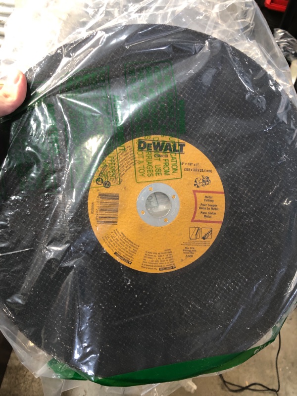 Photo 2 of **USED**  DEWALT DWA8030 Metal Port Saw Cut-Off Wheel, 14-InchX 1/8 X 1-Inch