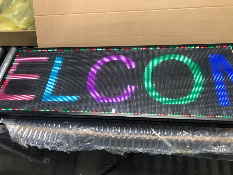 Photo 2 of CX P5 LED Scrolling Sign 39"x14" USB Programmable LED Signs Full Color Scrolling Led Display High Brightness Indoor LED Advertising Display Board P5 39''X14''