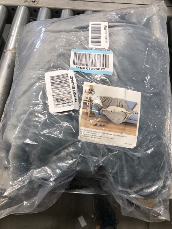 Photo 2 of **USED**   Waterproof Pet Blanket Collection– Reversible Throw Protects Couch, Car, Bed from Spills, Stains, or Fur – Dog and Cat Blankets by PETMAKER Large Large Gray