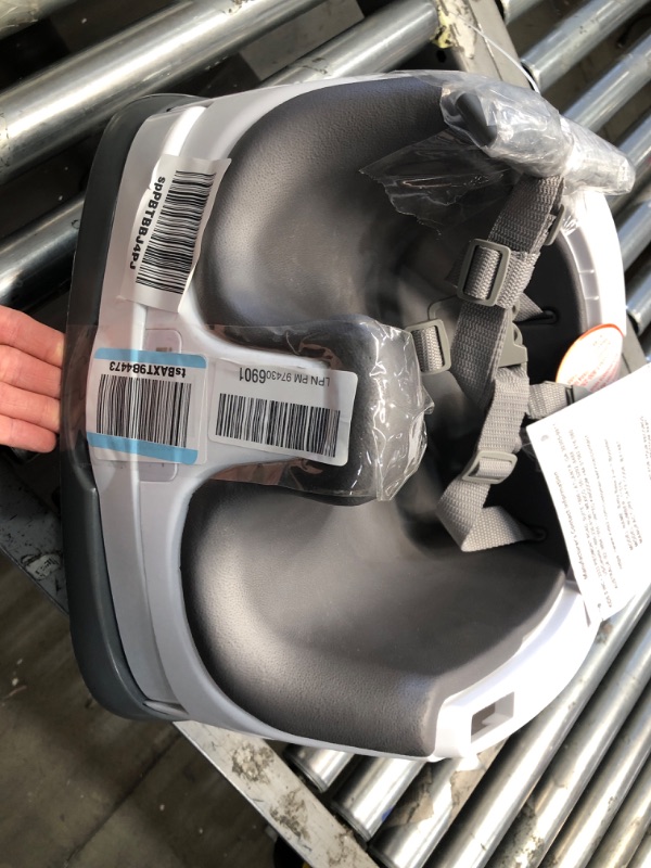 Photo 1 of **MISSING TRAY TABLE**   Ingenuity Baby Base 2-in-1 Booster Feeding and Floor Seat with Self-Storing Tray, Slate