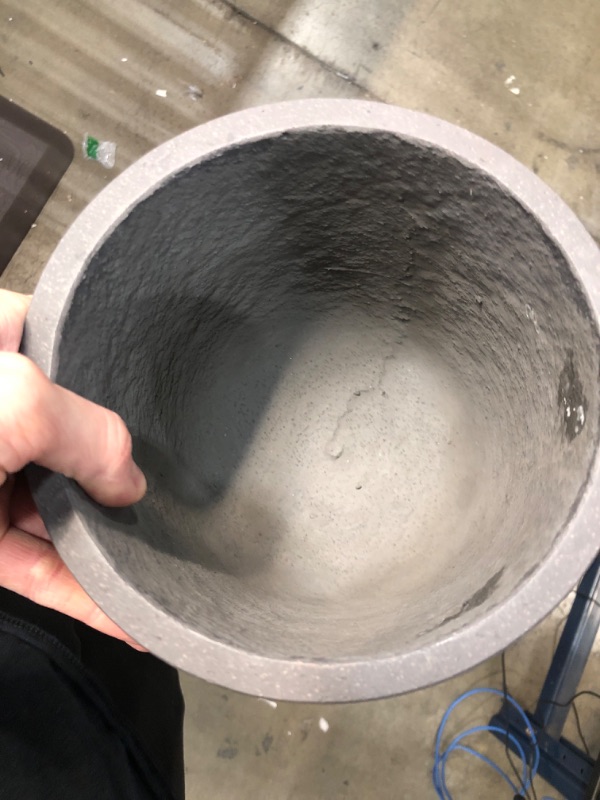 Photo 4 of 'Pottery Pot'-  7" Diameter, 7" Tall- Grey