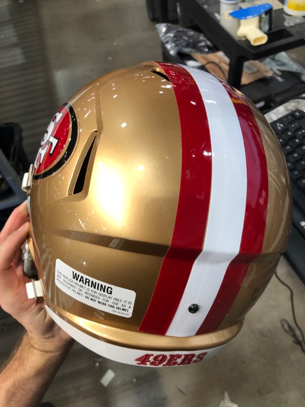 Photo 4 of **NEW**  Riddell NFL Full Size Replica Speed Helmet San Francisco 49ers One Size