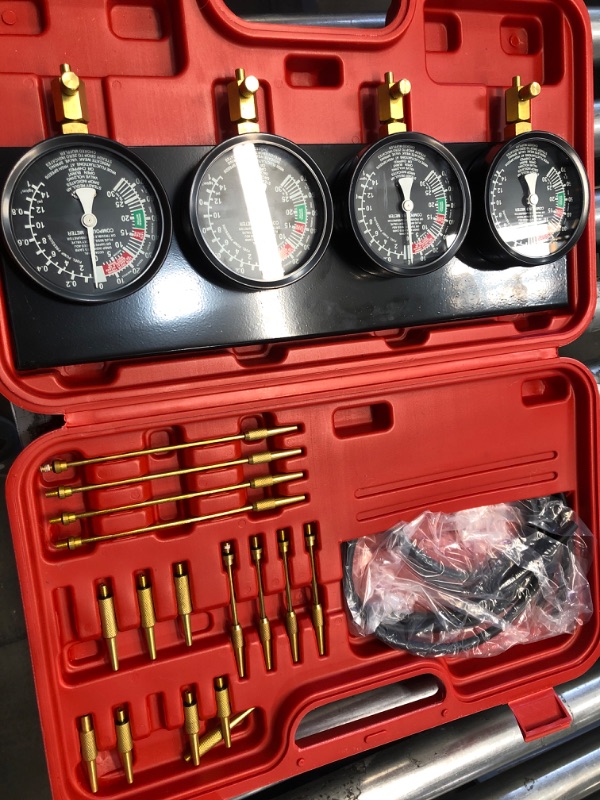 Photo 2 of **MISSING A NOZZEL**  VEVOR Fuel Vacuum Carburetor Synchronize Tool Kit Fuel Vacuum Carburetor Synchronizer carb sync Gauge Set with Rubber Hose