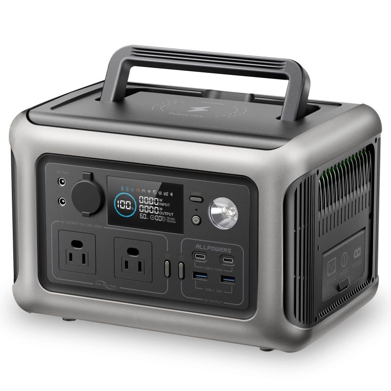Photo 1 of (PARTS ONLY)ALLPOWERS R600 PORTABLE POWER STATION 600W, 299WH LIFEPO4 BATTERY BACKUP WITH UPS FUNCTION, 1 HOUR TO FULL 400W INPUT, MPPT SOLAR GENERATOR FOR OUTDOOR CAMPING, RVS, HOME USE
