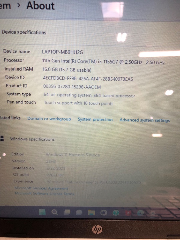 Photo 2 of HP 15-dy4013dx Home & Business Laptop (Intel i5-1155G7 4-Core, 16GB RAM, 512GB PCIe SSD, Intel Iris Xe, 15.6" 60Hz Touch HD (1366x768), WiFi, Bluetooth, Webcam, Win 10 Pro) 
