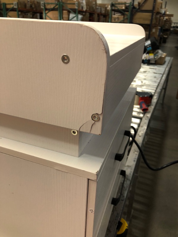 Photo 1 of 2 DRAWER NIGHT STAND WITH LED LIGHTS AND OUTLET USB 