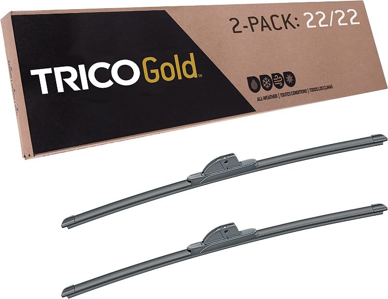 Photo 1 of 22" & 20" ***TRICO Gold® 22 Inch  and 20 Inch Automotive Replacement Windshield Wiper Blades for My Car Easy DIY Install & Superior Road Visibility
Size:22" + 20" Pack