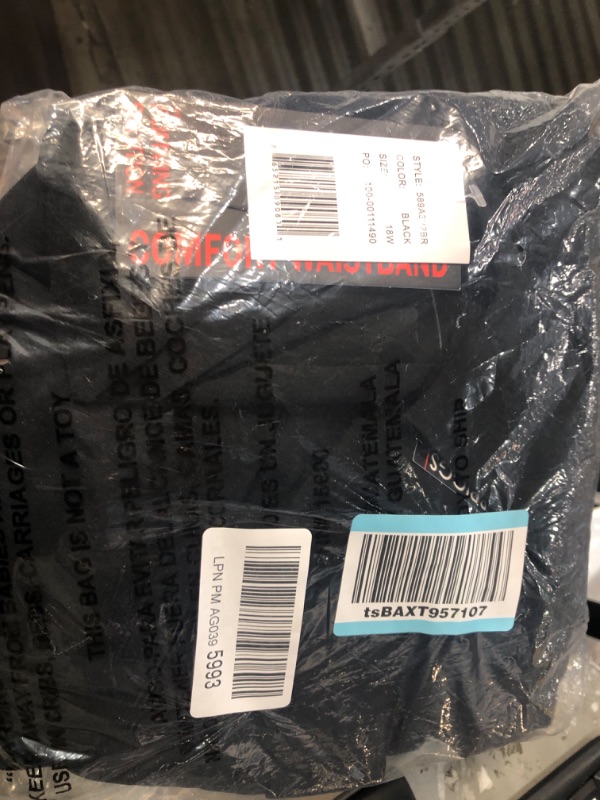Photo 1 of **NEW**   Briggs New York Women's Plus Size Super Stretch Millenium Welt Pocket Pull on Pant Size: 18W Plus Black