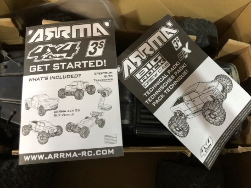 Photo 3 of [USED/DAMAGED/FOR PARTS ONLY] ARRMA 1/10 Big Rock 4X4 V3 3S BLX Brushless Monster RC Truck 