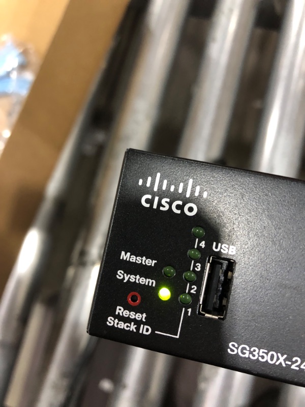 Photo 5 of Cisco SG350X-24PD Stackable Managed Switch | 20 ports Gigabit | 4 Ports 2.5G Multigigabit | 375W PoE | 2 x 10G Combo + 2 x SFP+ | Limited Lifetime Protection (SG350X-24PD-K9-NA) 24-port (1G/2.5G)/ PoE+/ 375W / 4xUplinks (10G)