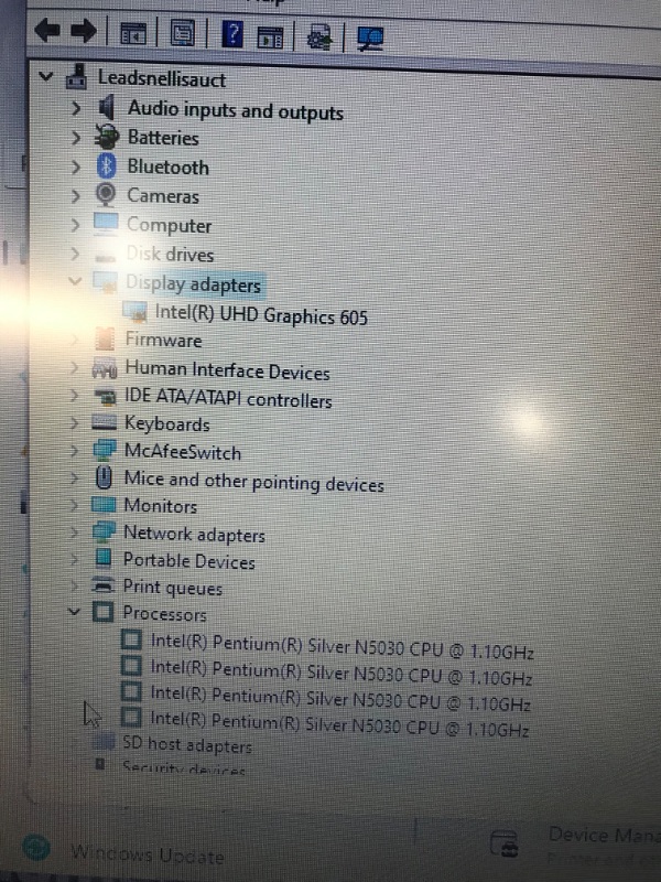 Photo 3 of Lenovo Ideapad 1i, 14.0" Laptop, Intel Pentium N5030, 4GB RAM, 128GB eMMC Storage, Cloud Grey, Windows 11 in S Mode, 82V6001DUS