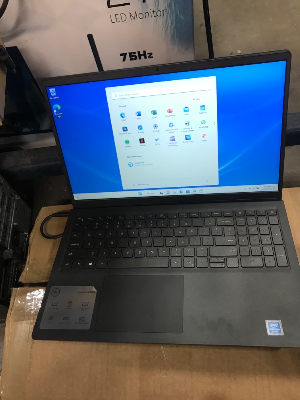 Photo 5 of Dell Inspiron 3510 15.6" HD Laptop, Intel Pentium N5030 Processor, 8GB DDR4 RAM, 128GB PCIe SSD, Webcam, WiFi, HDMI, Bluetooth, Windows 11 Home, Black