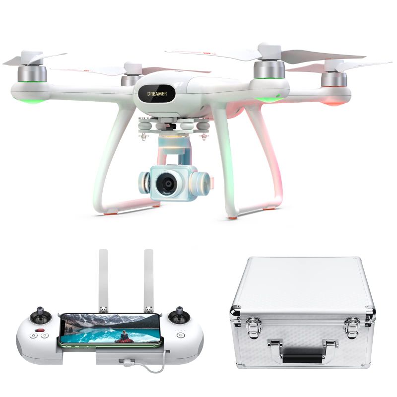 Photo 1 of ***READ NOTES*** POTENSIC DREAMER PRO 4K DRONES WITH CAMERA FOR ADULTS, 3-AXIS GIMBAL GPS QUADCOPTER WITH 2KM FPV TRANSMISSION RANGE, 28MINS FLIGHT, BRUSHLESS MOTOR, AUTO-RETURN, PORTABLE CARRY CASE AND 32G SD CARD WHITE
