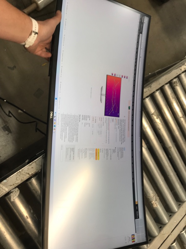 Photo 2 of Dell U3821DW UltraSharp Curved USB-C Hub Monitor - 37.52-inch WQHD (3840 x 1600) 60Hz 2300R Curvature Display, 8ms Response time, USB-C/DP/HDMI/RJ-45, Height/Slant/Tilt/Swivel Adjustability - Silver 38 Inches U3821DW