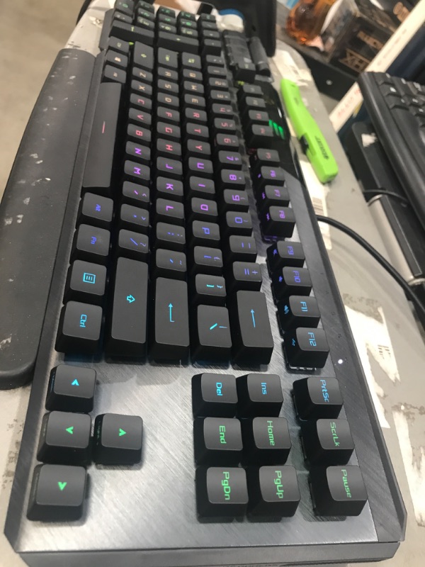 Photo 3 of ASUS ROG Claymore II Wireless Modular Gaming Mechanical Keyboard (ROG RX Blue Switches, detachable numpad & wrist rest for TKL 80%/100%, Aura Sync, media controls, fast charge, USB 2.0 Passthrough) ROG Claymore II (RX Blue Switches) Keyboard